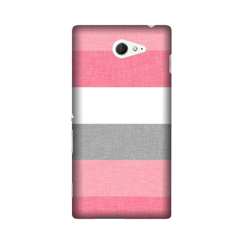 Pink white pattern Case for Sony M2