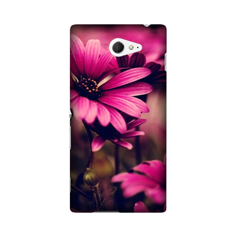 Purple Daisy Case for Sony M2