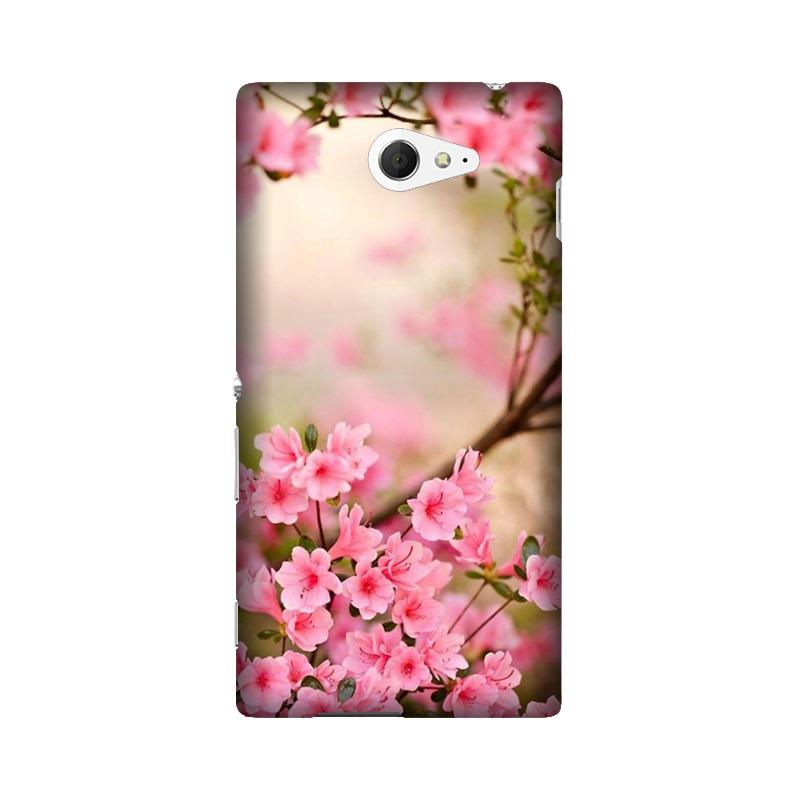 Pink flowers Case for Sony M2