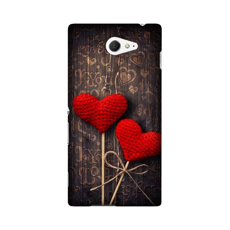 Red Hearts Case for Sony M2