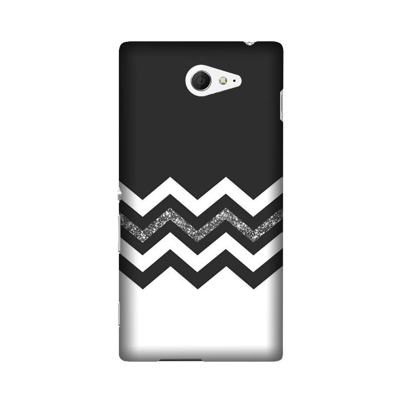 Black white Pattern2Case for Sony M2