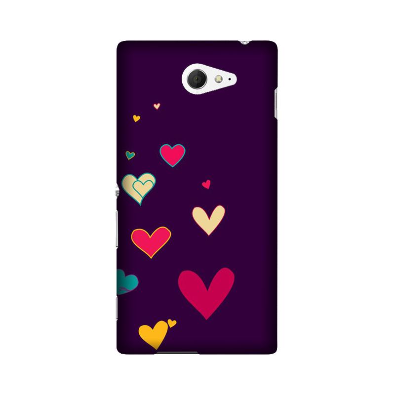 Purple Background Case for Sony M2  (Design - 107)