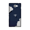 Clouds Plane Case for Sony M2 (Design - 196)