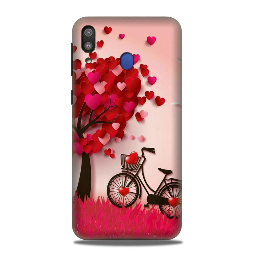 Red Heart Cycle Case for Samsung Galaxy M20 (Design No. 222)