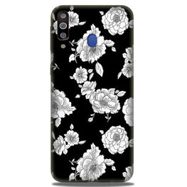 White flowers Black Background Case for Vivo Y12