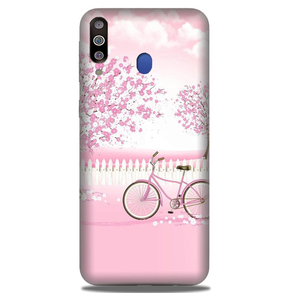 Pink Flowers Cycle Case for Vivo Y15  (Design - 102)
