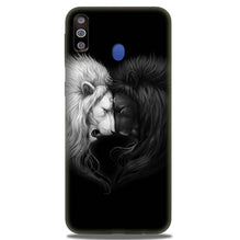 Dark White Lion Case for Samsung Galaxy A60  (Design - 140)