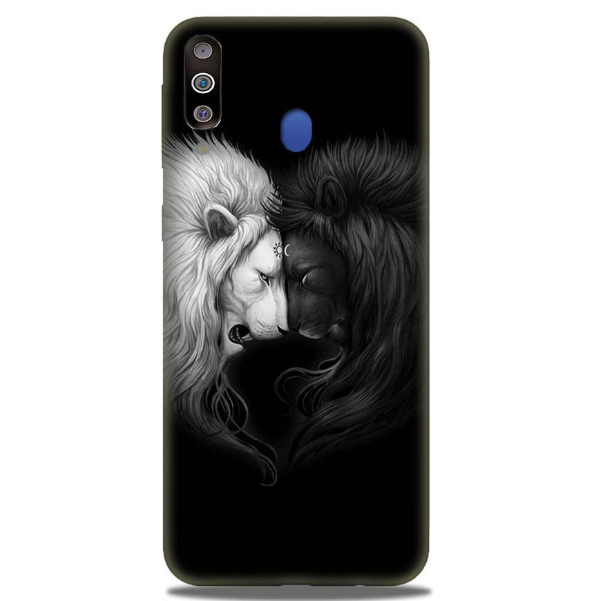 Dark White Lion Case for Samsung Galaxy M30  (Design - 140)
