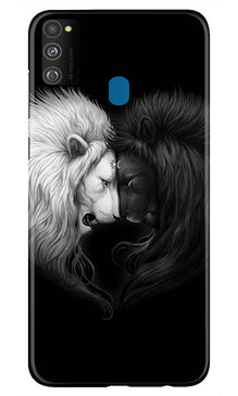 Dark White Lion Case for Samsung Galaxy M30s  (Design - 140)