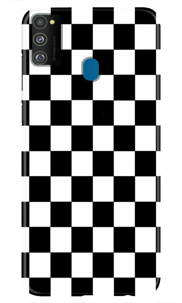 Black White Boxes Mobile Back Case for Samsung Galaxy M30s  (Design - 372)