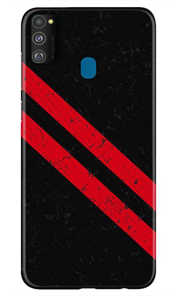 Black Red Pattern Mobile Back Case for Samsung Galaxy M30s  (Design - 373)