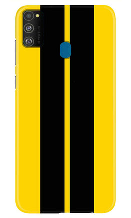 Black Yellow Pattern Mobile Back Case for Samsung Galaxy M30s(Design - 377)