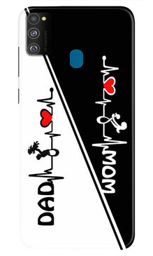 Love Mom Dad Mobile Back Case for Samsung Galaxy M30s  (Design - 385)