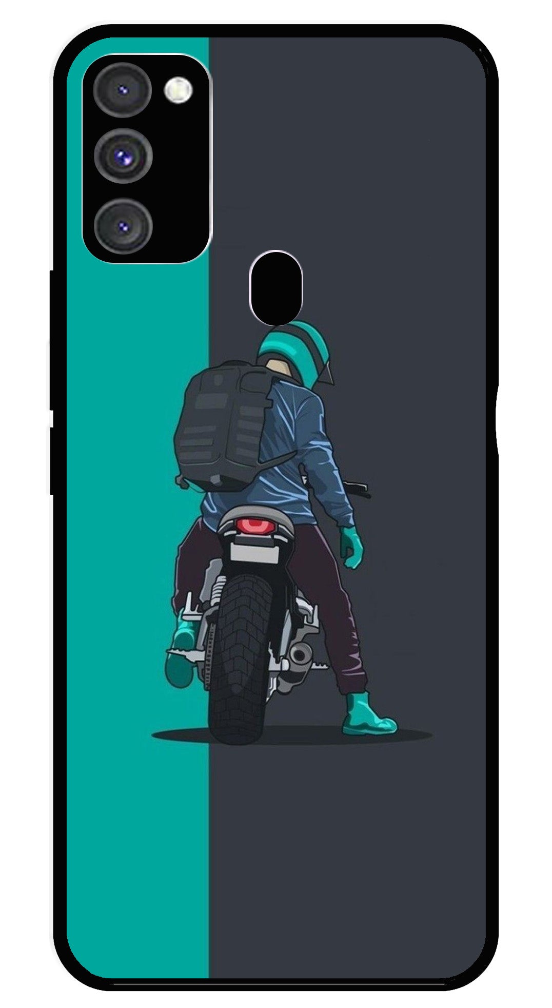 Bike Lover Metal Mobile Case for Samsung Galaxy M30s   (Design No -05)