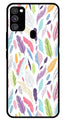 Colorful Feathers Metal Mobile Case for Samsung Galaxy M21   (Design No -06)