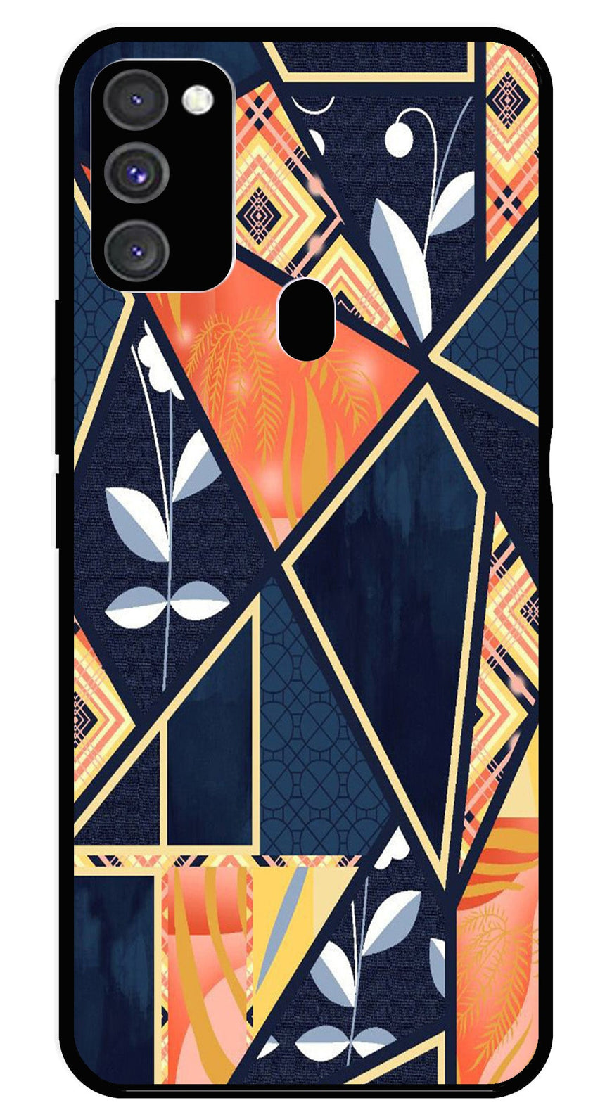 Marble Design Metal Mobile Case for Samsung Galaxy M21   (Design No -07)