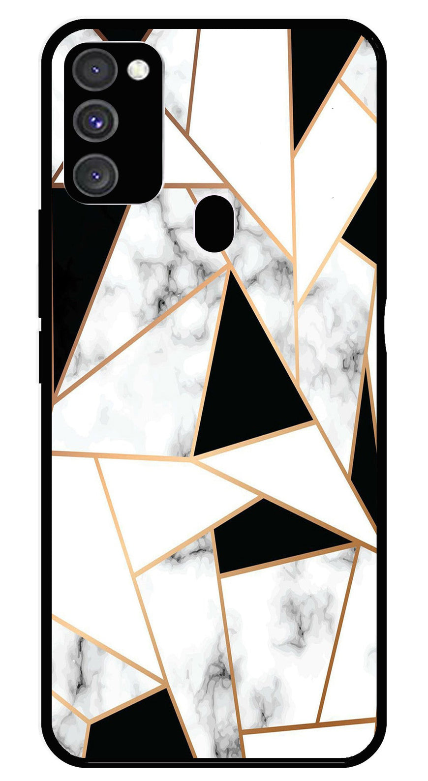 Marble Design2 Metal Mobile Case for Samsung Galaxy M21   (Design No -08)