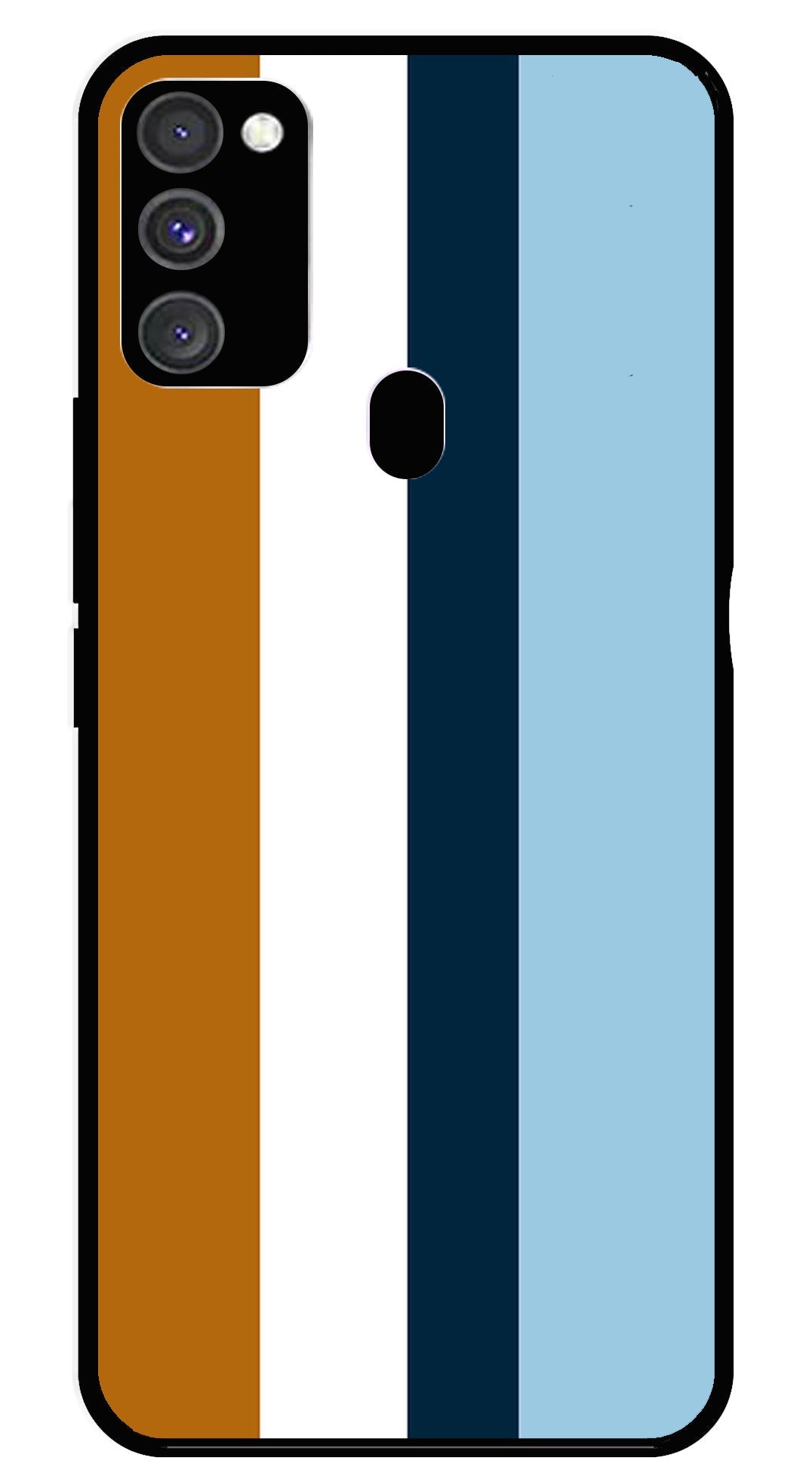 MultiColor Pattern Metal Mobile Case for Samsung Galaxy M30s   (Design No -17)