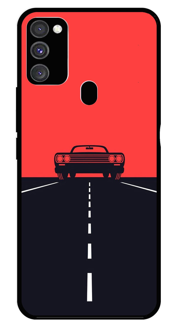 Car Lover Metal Mobile Case for Samsung Galaxy M21   (Design No -21)