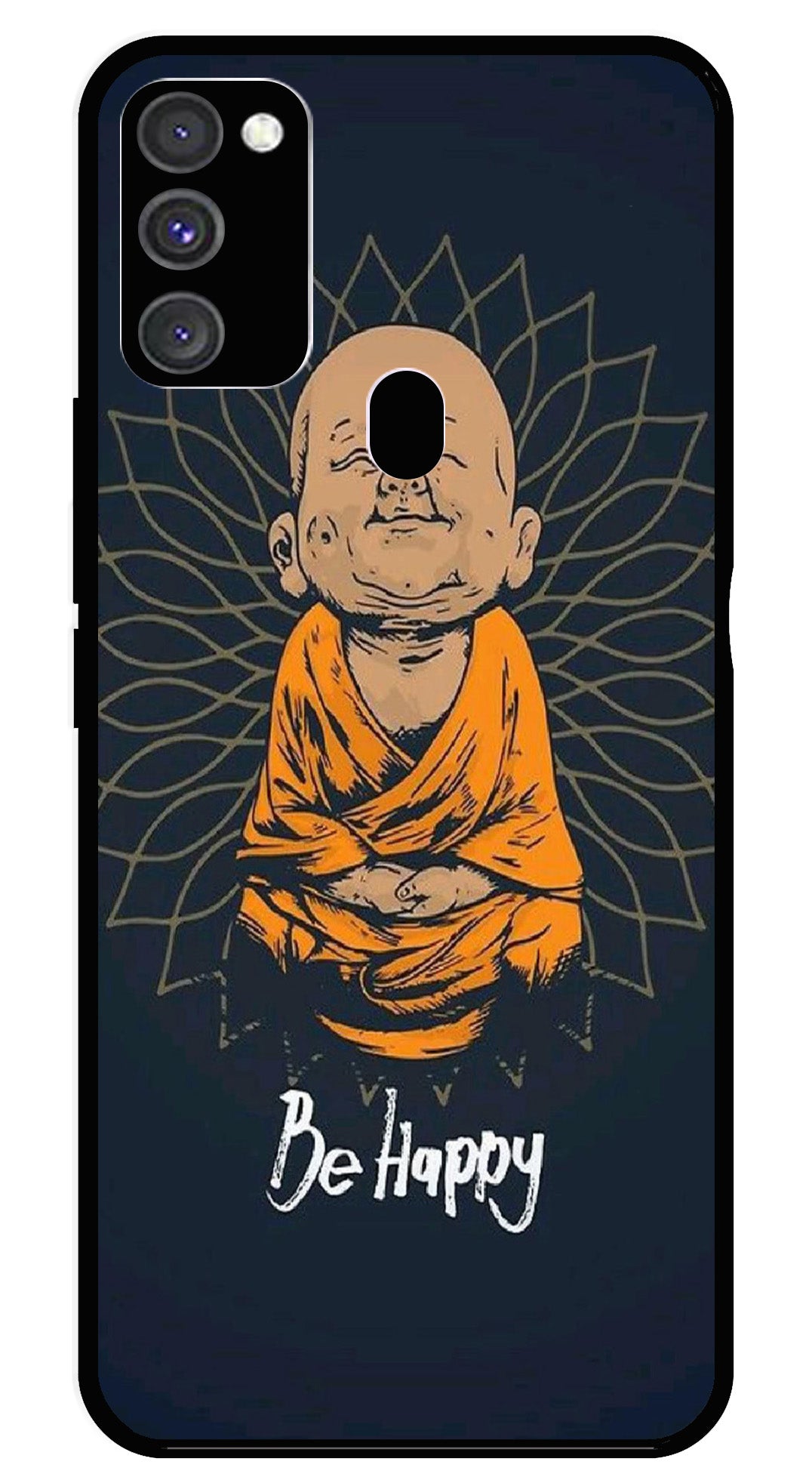 Be Happy Metal Mobile Case for Samsung Galaxy M30s   (Design No -27)