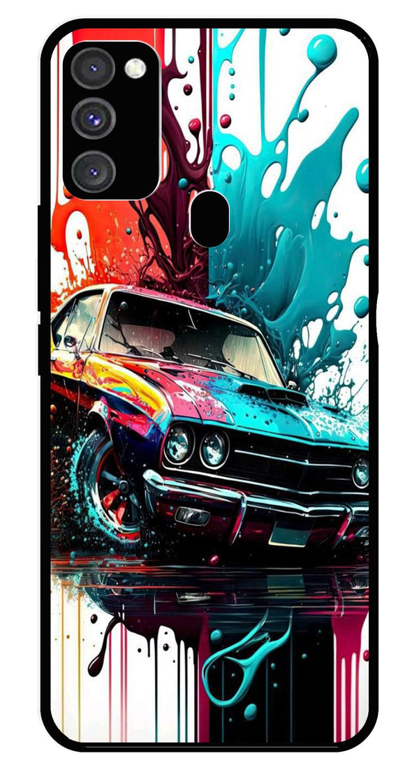 Vintage Car Metal Mobile Case for Samsung Galaxy M30s   (Design No -29)