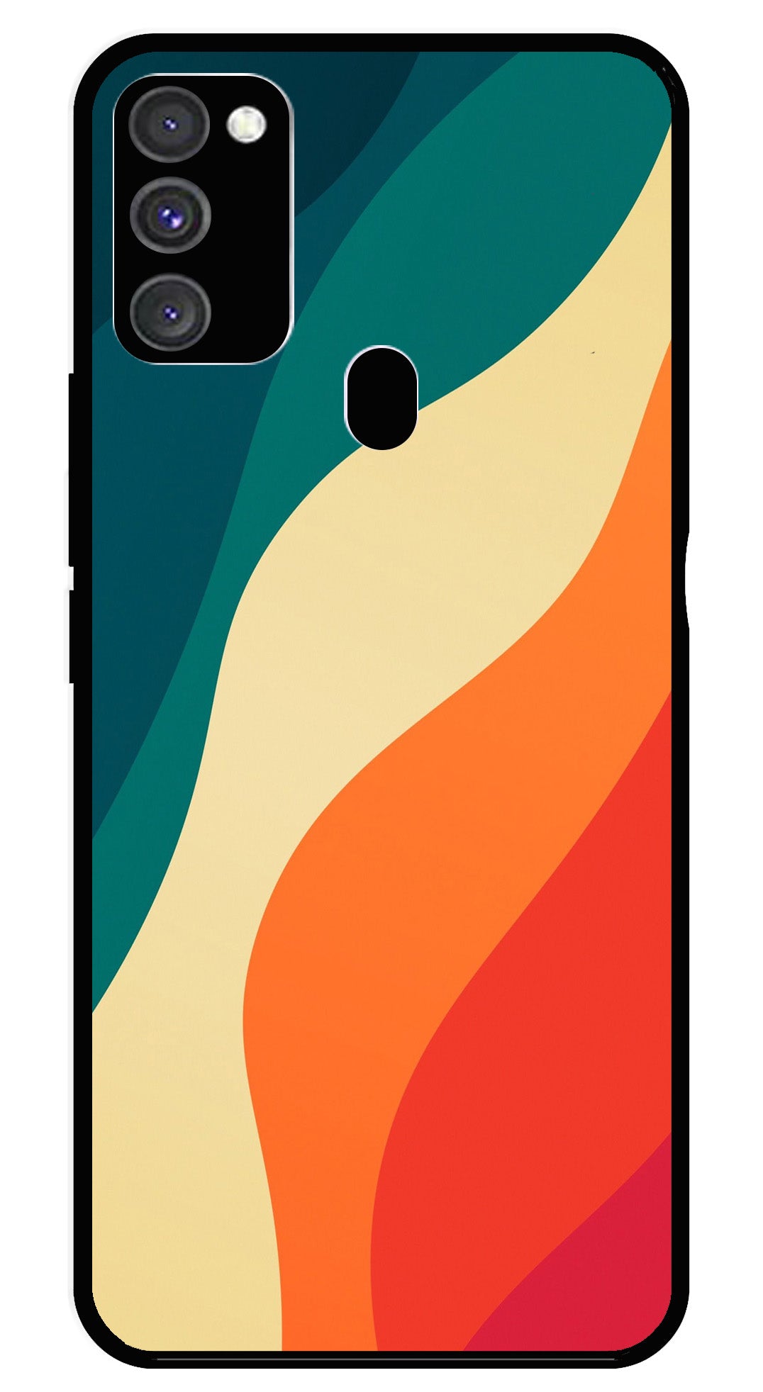 Muted Rainbow Metal Mobile Case for Samsung Galaxy M30s   (Design No -39)