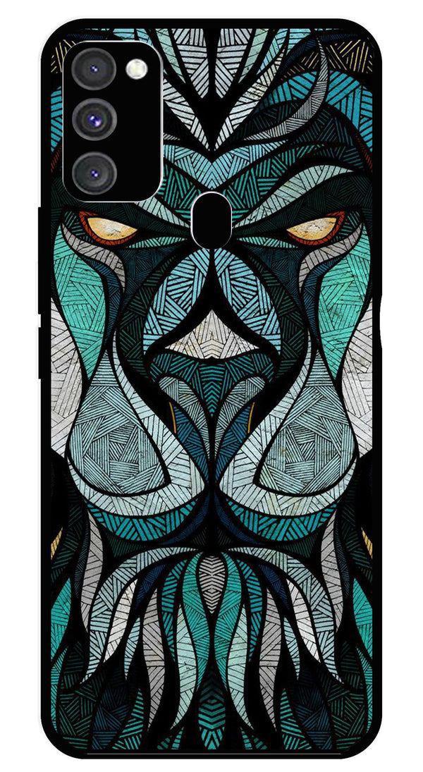 Lion Pattern Metal Mobile Case for Samsung Galaxy M30s   (Design No -40)