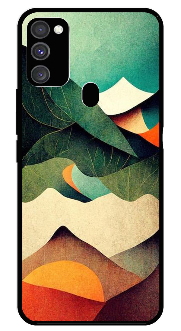 MultiColor Pattern Metal Mobile Case for Samsung Galaxy M30s   (Design No -43)