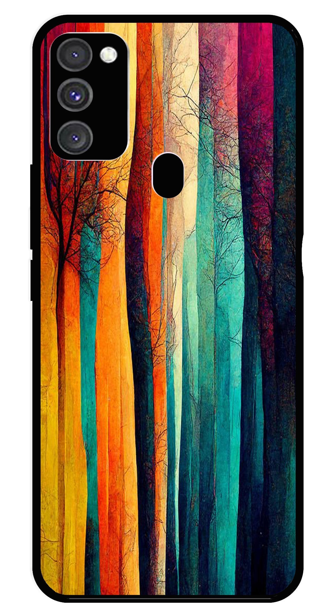 Modern Art Colorful Metal Mobile Case for Samsung Galaxy M30s   (Design No -47)