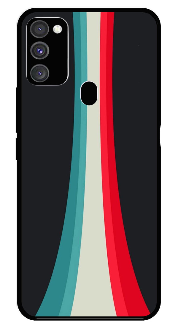 Modern Art Colorful Metal Mobile Case for Samsung Galaxy M21   (Design No -48)