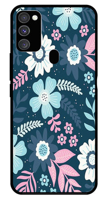 Flower Leaves Design Metal Mobile Case for Samsung Galaxy M30s