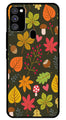 Leaves Design Metal Mobile Case for Samsung Galaxy M21   (Design No -51)