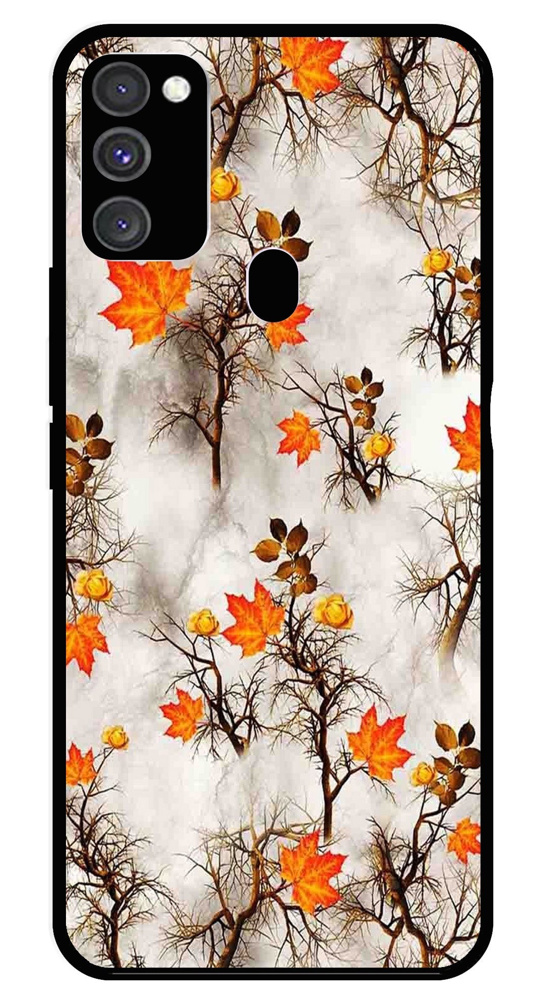 Autumn leaves Metal Mobile Case for Samsung Galaxy M30s   (Design No -55)