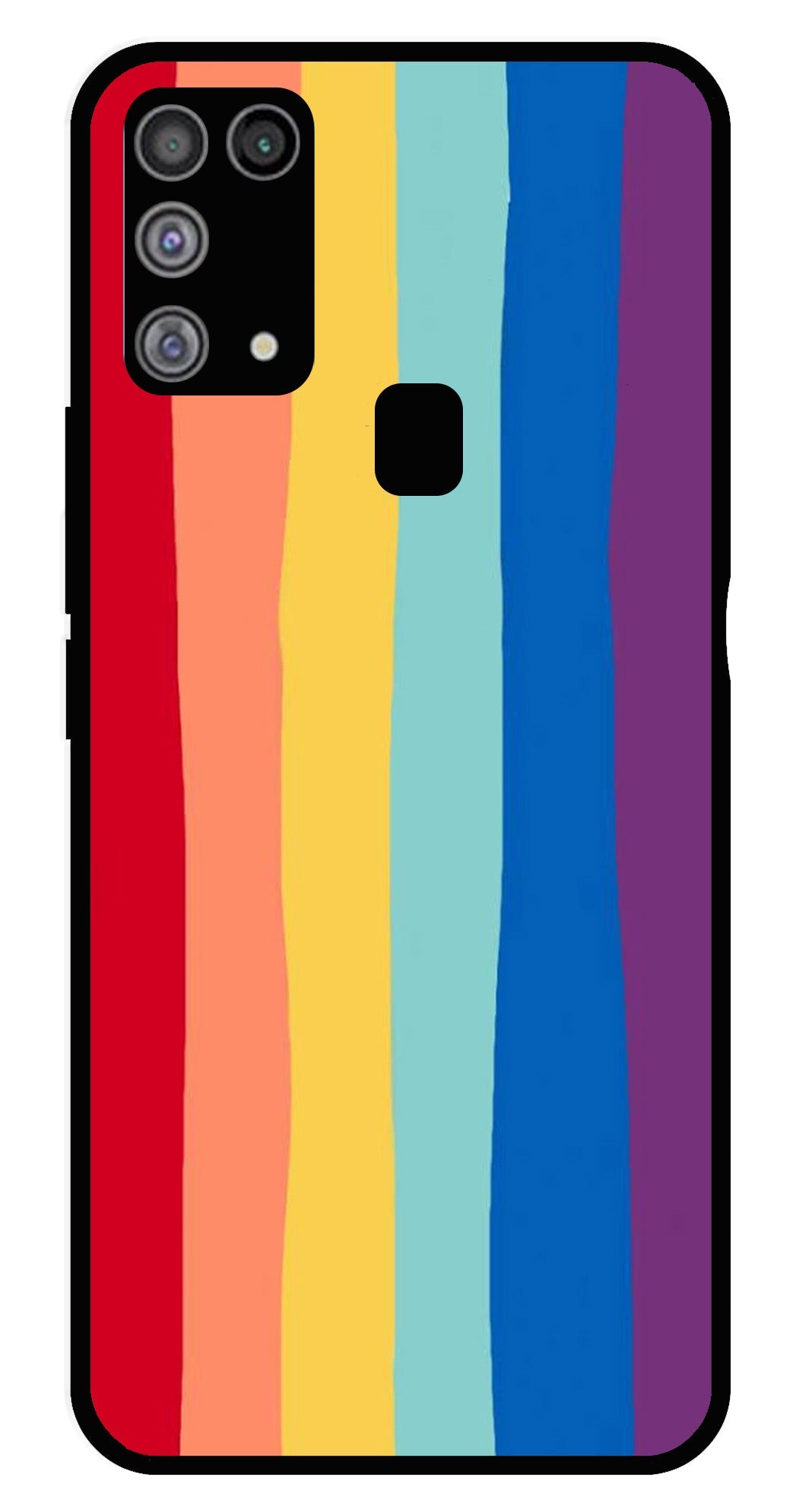 Rainbow MultiColor Metal Mobile Case for Samsung Galaxy M31   (Design No -03)