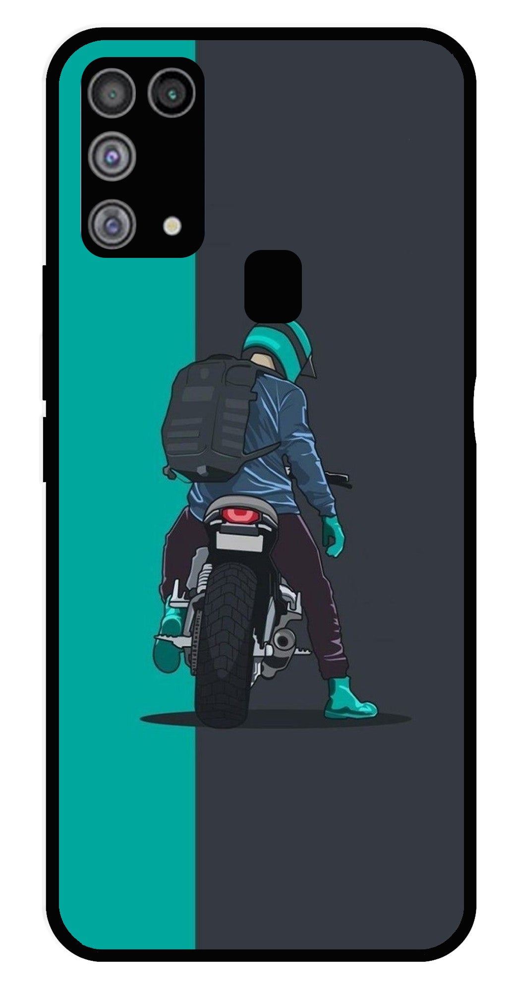 Bike Lover Metal Mobile Case for Samsung Galaxy M31   (Design No -05)