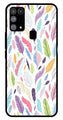Colorful Feathers Metal Mobile Case for Samsung Galaxy M31   (Design No -06)