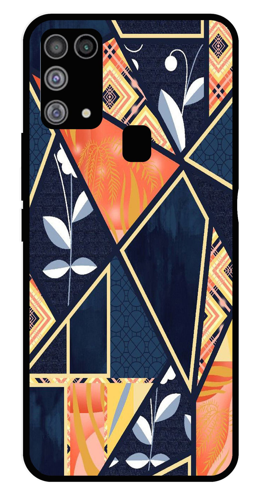 Marble Design Metal Mobile Case for Samsung Galaxy M31   (Design No -07)