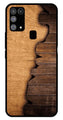 Wooden Design Metal Mobile Case for Samsung Galaxy M31   (Design No -13)