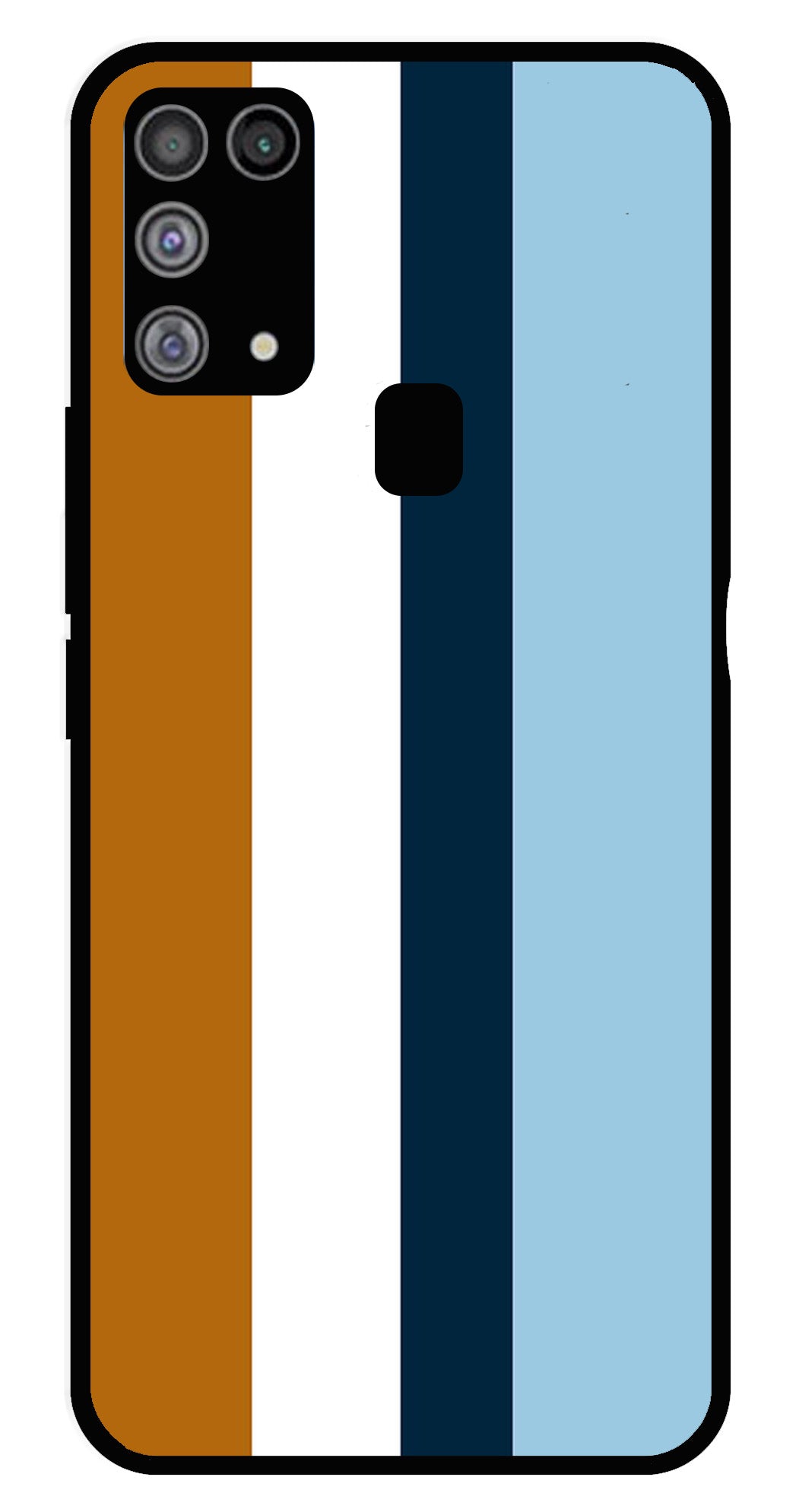 MultiColor Pattern Metal Mobile Case for Samsung Galaxy M31   (Design No -17)