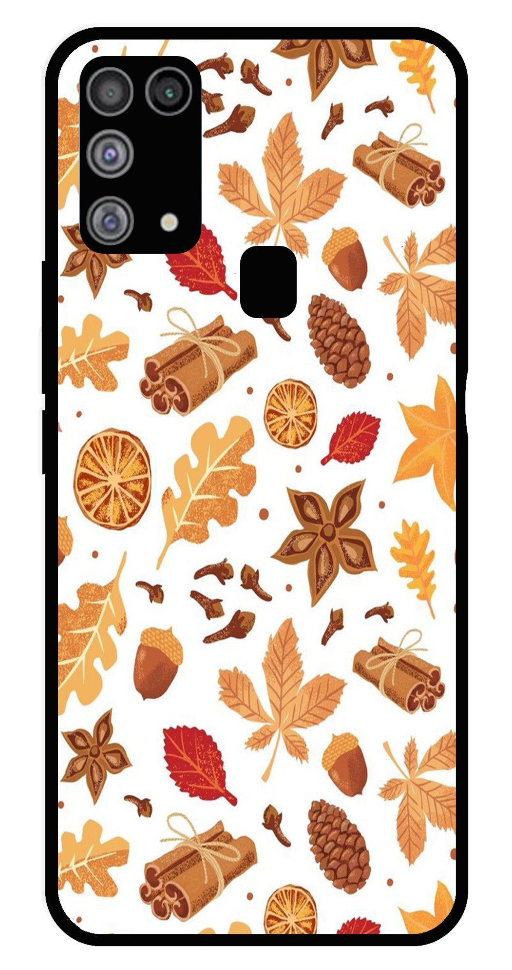 Autumn Leaf Metal Mobile Case for Samsung Galaxy M31   (Design No -19)