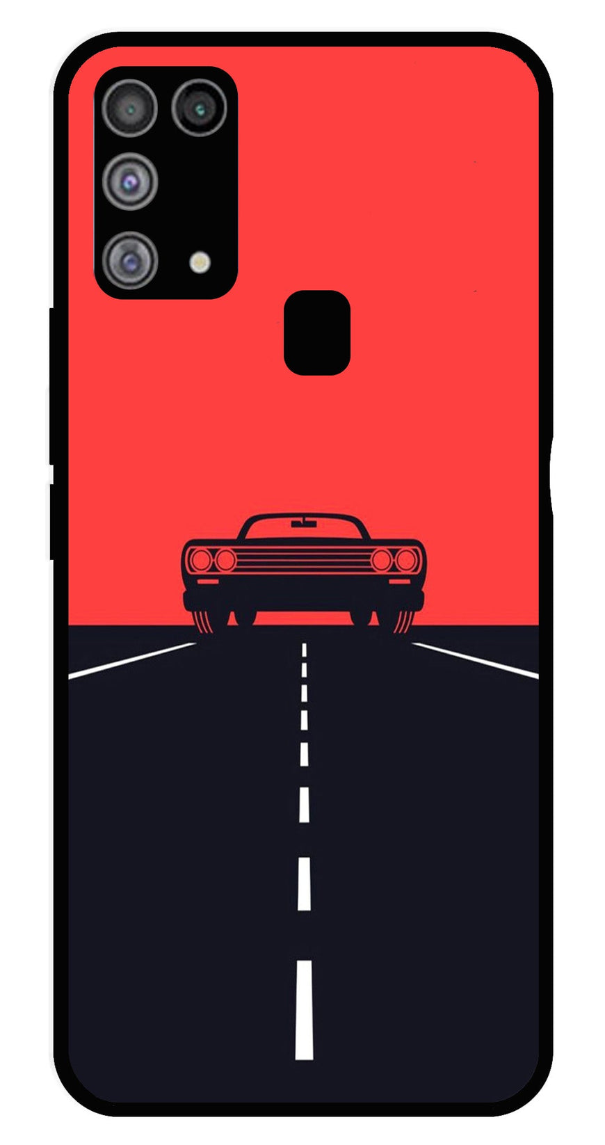 Car Lover Metal Mobile Case for Samsung Galaxy M31   (Design No -21)