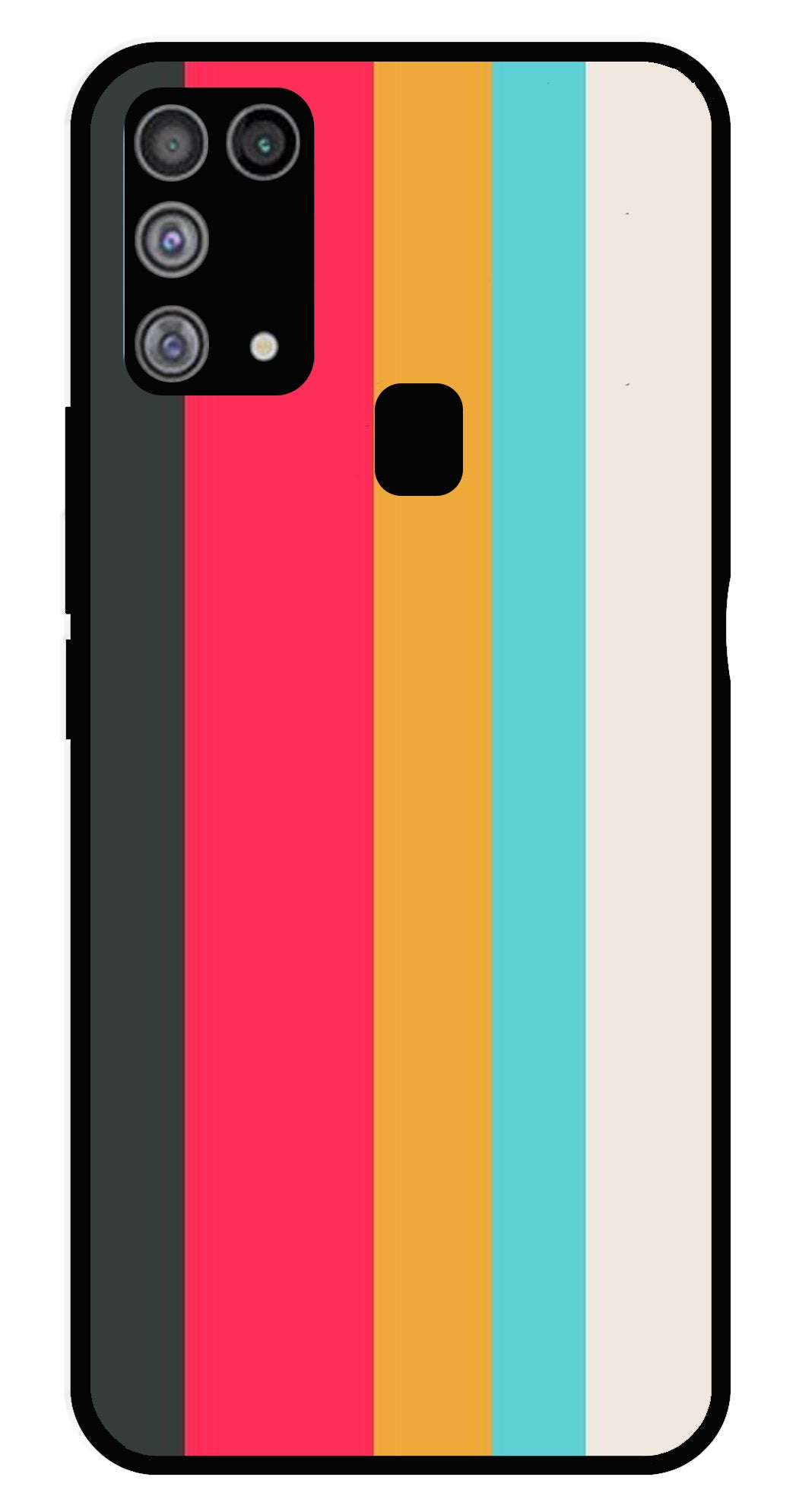 Muted Rainbow Metal Mobile Case for Samsung Galaxy M31   (Design No -31)