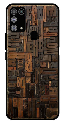 Alphabets Metal Mobile Case for Samsung Galaxy M31