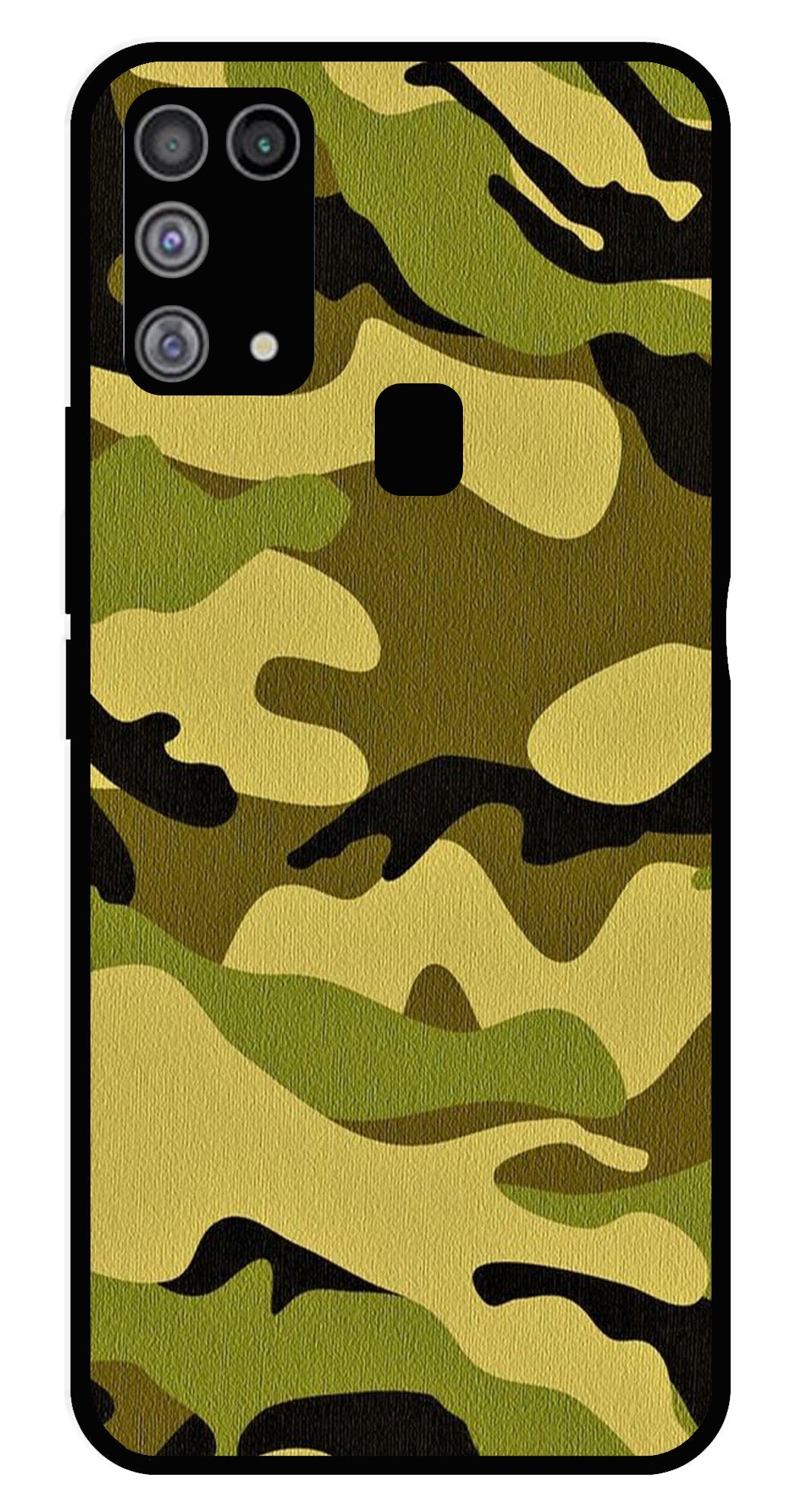 Army Pattern Metal Mobile Case for Samsung Galaxy M31   (Design No -35)