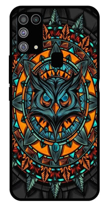 Owl Pattern Metal Mobile Case for Samsung Galaxy M31