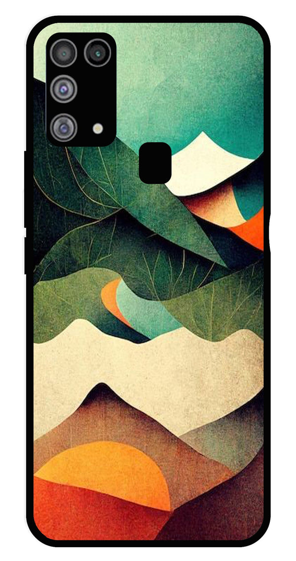 MultiColor Pattern Metal Mobile Case for Samsung Galaxy M31   (Design No -43)