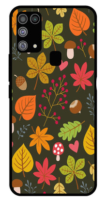 Leaves Design Metal Mobile Case for Samsung Galaxy M31