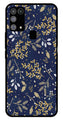Floral Pattern  Metal Mobile Case for Samsung Galaxy M31   (Design No -52)