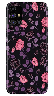 Rose Pattern Mobile Back Case for Samsung Galaxy M31s (Design - 2)