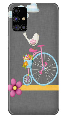 Sparron with cycle Mobile Back Case for Samsung Galaxy M31s (Design - 34)